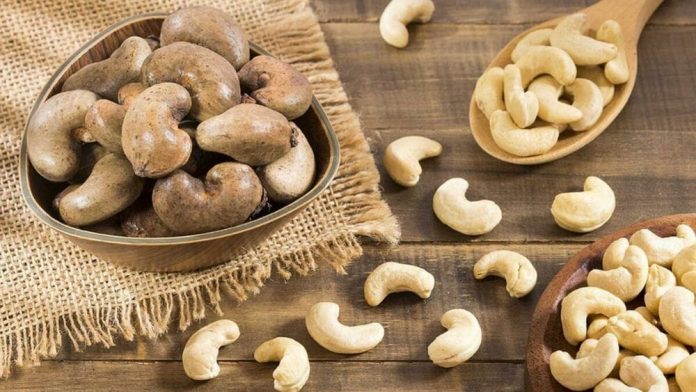 Cashew nut, a healthy oleaginous fruit.