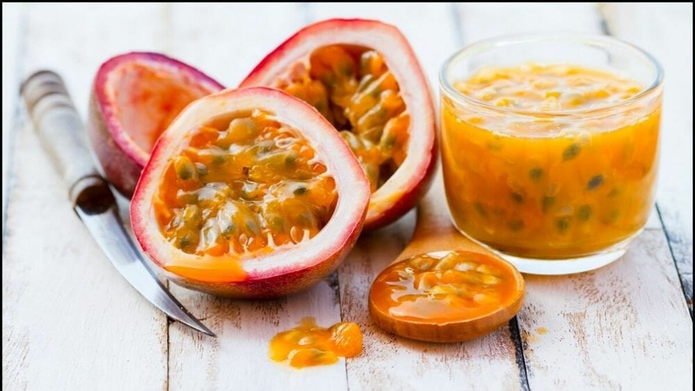 Le fruit de la passion :dans la liste des fruits tropicaux