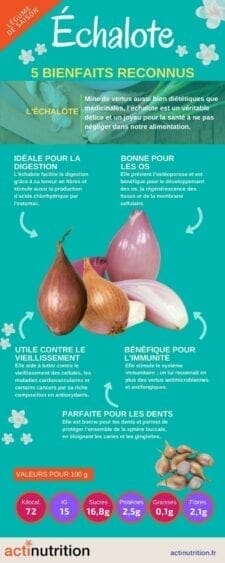 bienfaits de l'échalote infographie