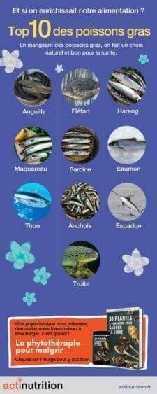 infographie liste des poissons gras