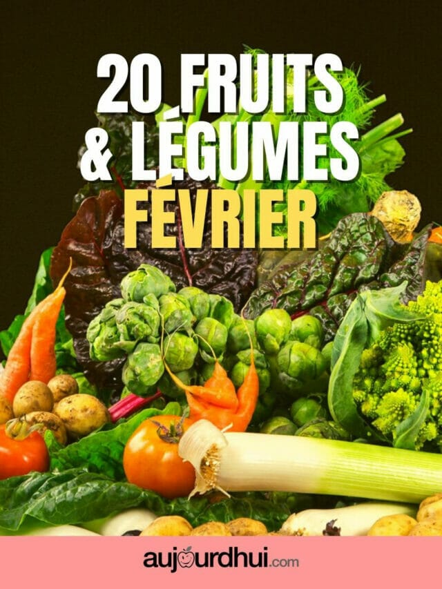 20 fruits et légumes de février