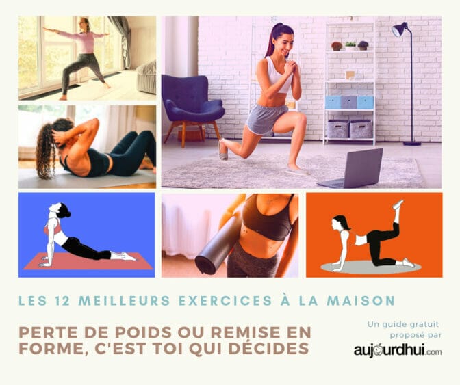 fitness collage meilleurs exercices à la maison