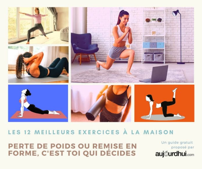 exercices physiques fitness collage